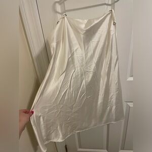 Wild Fable strapless silk white dress size XL